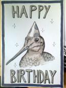Woodcock birthday card